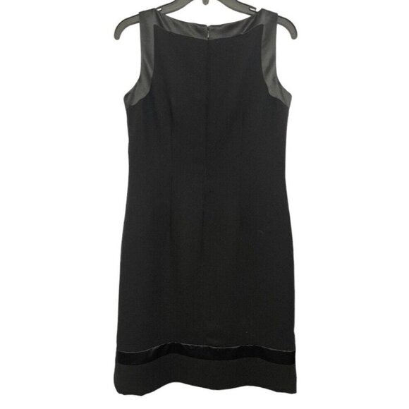 AMANDA SMITH Little Black Dress Size 6 Sleeveless Mini Bottom Splits Semi-Formal - Picture 2 of 11